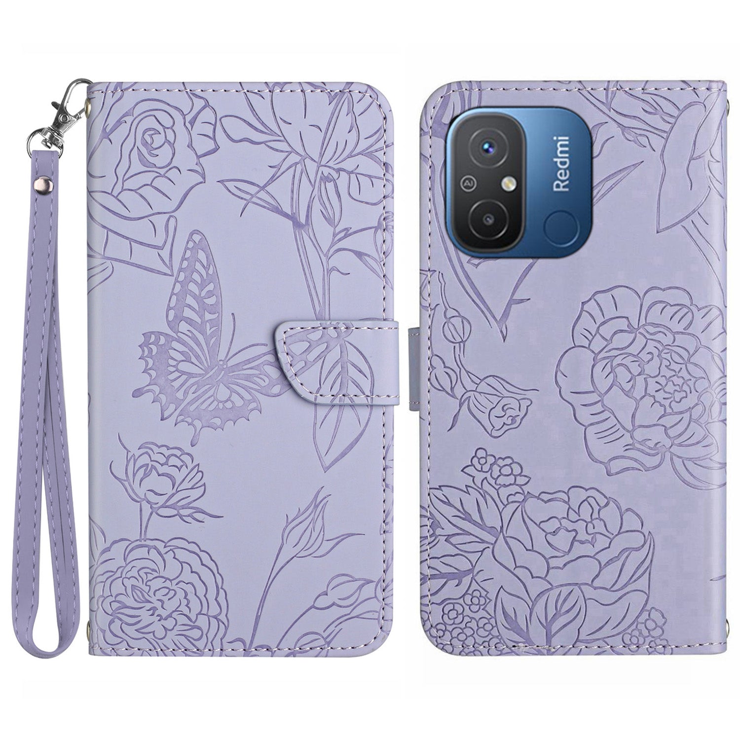 HT03 Imprinted Pattern Phone Cover for Xiaomi Redmi 11A 4G Redmi 12C 4G Skin-touch Feeling Stand Flip Phone Case with Strap HT03 Imprinted Pattern Phone Cover for Xiaomi Redmi 11A 4G Redmi 12C 4G Skin-touch Feeling Stand Flip Phone Case with Strap
